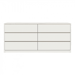Συρταριέρα Kuanger pakoworld mdf σε λευκή απόχρωση 120x40x70εκ