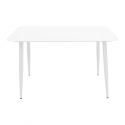 Τραπέζι Vista pakoworld αλουμίνιο σε λευκη απόχρωση 150x80x72εκ