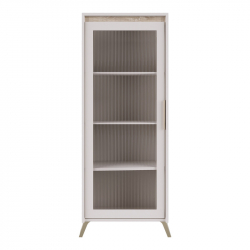 Σύνθετο σαλονιού Belka pakoworld κρεμ με oak 210,6x45x152,6εκ