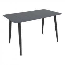 Τραπέζι Vista pakoworld αλουμίνιο σε μαύρη απόχρωση 150x80x72εκ