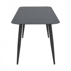 Τραπέζι Vista pakoworld αλουμίνιο σε μαύρη απόχρωση 150x80x72εκ