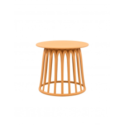 BASKET COFFEE TABLE ΜΟΥΣΤΑΡΔΙ 49,5x49,5xH44cm