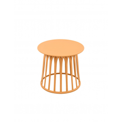 BASKET COFFEE TABLE ΜΟΥΣΤΑΡΔΙ 49,5x49,5xH44cm