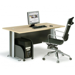 BASIC Γραφείο Απόχρωση Dark Grey - Beech  180x80x75cm