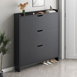 Παπουτσοθήκη MDF - Melamine Απόχρωση Γκρι  80x17x115cm