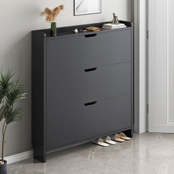 Παπουτσοθήκη MDF - Melamine Απόχρωση Γκρι  80x17x115cm