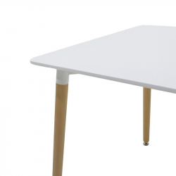 Φοιτητικό πακέτο επίπλων κουζίνας Deli pakoworld σετ 5τεμ σε λευκή απόχρωση 80x80x76εκ
