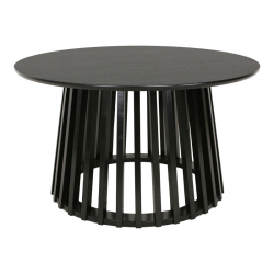 Τραπέζι σαλονιού Domonic pakoworld mdf σε μαύρη απόχρωση Φ80x45εκ