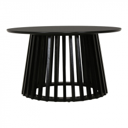 Τραπέζι σαλονιού Domonic pakoworld mdf σε μαύρη απόχρωση Φ80x45εκ