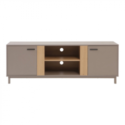 Έπιπλο τηλεόρασης Polenio pakoworld cappuccino με φυσικό 150x40x53εκ