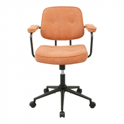 Καρέκλα γραφείου Leberta pakoworld terracotta ύφασμα 64x63,5x86-96εκ