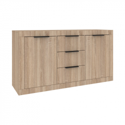 Μπουφές Doha pakoworld σε sonoma απόχρωση 150x45x80.5εκ