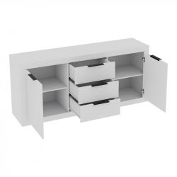 Μπουφές Doha pakoworld σε λευκή απόχρωση 180x45x80.5εκ