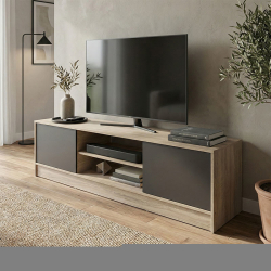 Έπιπλο τηλεόρασης Sasa pakoworld sonoma-ανθρακί 150x35x41.5εκ