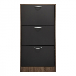 Παπουτσοθήκη Savaz pakoworld σε oak-ανθρακί απόχρωση 60x24x114εκ