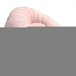Καναπές Embrace pakoworld μπουκλέ ύφασμα σε ροζ απόχρωση 180x105x65εκ