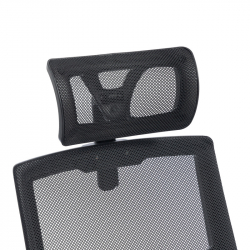 Καρέκλα γραφείου Plymot pakoworld mesh χρώμα μαύρο 48x58x112-122εκ
