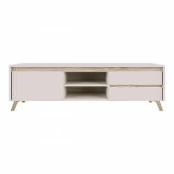 Έπιπλο τηλεόρασης Belka pakoworld κρεμ με oak 155x45x53,6εκ