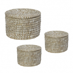 ΔΟΧΕΙΟ ΣΤΡΟΓΓ.ΜΕ ΚΑΠΑΚΙ KANS GRASS ΣΕΤ/3 35X25/30X21/25X17EK