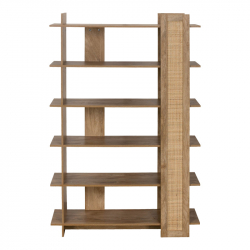 Βιβλιοθήκη Oslo pakoworld sonoma 100x32x146.5εκ