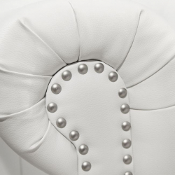 ΚΑΝΑΠΕΣ 3ΘΕΣΙΟΣ T.CHESTERFIELD HM3009.02 ΤΕΧΝΟΔΕΡΜΑ ΛΕΥΚΟ ΜΑΤ 208x90x73 εκ.