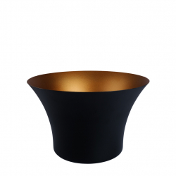 MATTE BLACK SS ΣΑΜΠΑΝΙΕΡΑ ΜΑΥΡΟ-ΧΡΥΣΟ SS18/2 35,5X35,5X22EK.