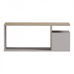 Τραπέζι σαλονιού Wendo pakoworld γκρι-sonoma 91x37x50εκ