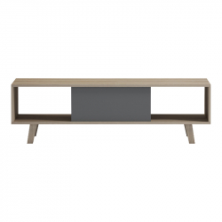Τραπέζι σαλονιού Elonza pakoworld sonoma-ανθρακί 120x60x36εκ