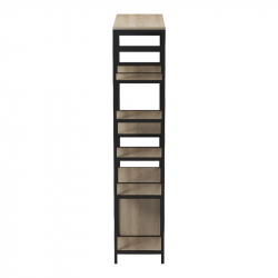 Επιδαπέδια ραφιέρα Ranea pakoworld sonoma-μαύρο 85x32x150εκ