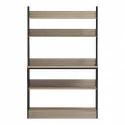 Επιδαπέδια ραφιέρα Oranis pakoworld sonoma-μαύρο 105x38x165εκ
