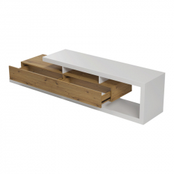 Έπιπλο τηλεόρασης Arbero pakoworld λευκό-oak 198x40x45εκ