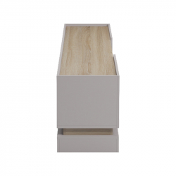 Έπιπλο τηλεόρασης Wendo pakoworld γκρι-sonoma 200x37x47εκ