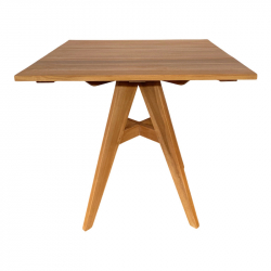 Τραπέζι Cadrada pakoworld teak ξύλο σε φυσική απόχρωση 80x80x76εκ