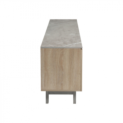 Έπιπλο τηλεόρασης Kasandra pakoworld μπεζ μαρμάρου-sonoma 180x35x48.5εκ