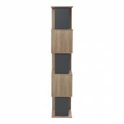 Βιβλιοθήκη Cubik pakoworld sonoma- ανθρακί 35x30x161εκ