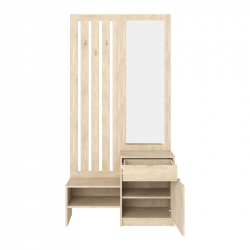 Έπιπλο εισόδου με καθρέπτη Citra pakoworld sonoma 100x34.3x199.5εκ