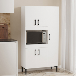 Ντουλάπια κουζίνας Defne pakoworld σε λευκή απόχρωση 89x37.5x160εκ