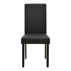 Καρέκλα Zeben pakoworld μαύρο PU με πόδι μαύρο rubberwood 43,5x55,5x93,5εκ