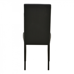 Καρέκλα Zeben pakoworld μαύρο PU με πόδι μαύρο rubberwood 43,5x55,5x93,5εκ