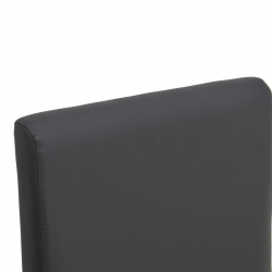 Καρέκλα Zeben pakoworld μαύρο PU με πόδι μαύρο rubberwood 43,5x55,5x93,5εκ