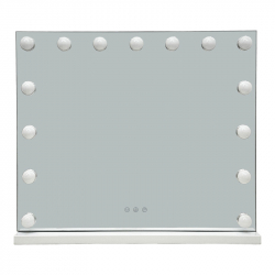 Καθρέπτης Led Hollywood pakoworld μέταλλο λευκό 60x12x52.3εκ