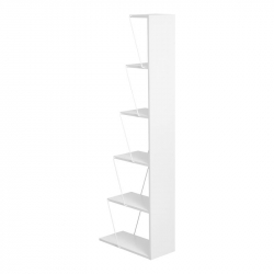 Βιβλιοθήκη mini Tars pakoworld λευκό 50x22x150εκ
