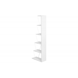 Βιβλιοθήκη mini Tars pakoworld λευκό 50x22x150εκ