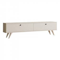 Έπιπλο τηλεόρασης Jate pakoworld σε λευκή απόχρωση 160x25x40εκ