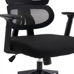 Καρέκλα γραφείου διευθυντή Cadrey pakoworld mesh μαύρο 67x64x120-128εκ