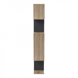 Βιβλιοθήκη Mito pakoworld sonoma-ανθρακί 108.5x25x161εκ