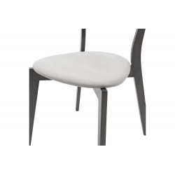 Tραπεζαρία Benson - Toto pakoworld σετ 5τμχ rustic grey - ύφασμα grey 80x80x75εκ