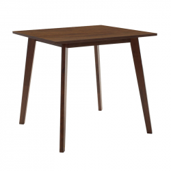 Τραπέζι Benson pakoworld MDF σε καρυδί απόχρωση 80x80x75εκ