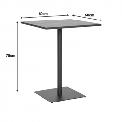 Τραπέζι Nerobian pakoworld mdf σε sonoma απόχρωση 60x60x75εκ