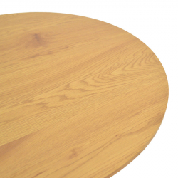 Τραπέζι σαλονιού Dovel pakoworld mdf σε sonoma-μαύρο μέταλλο Φ70x45εκ
